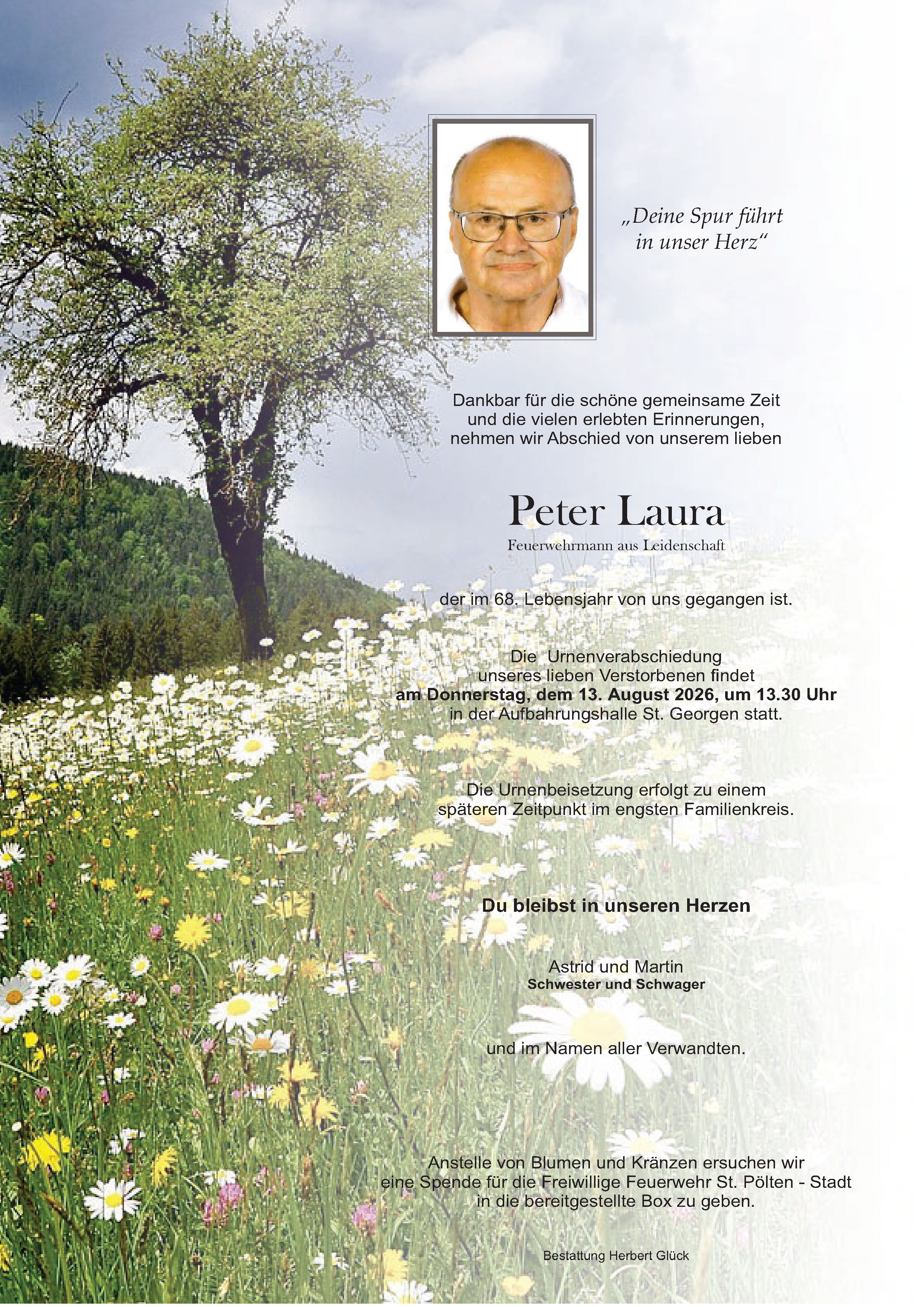 Sterbefall Peter Laura