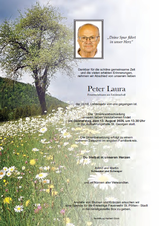 Sterbefall Peter Laura