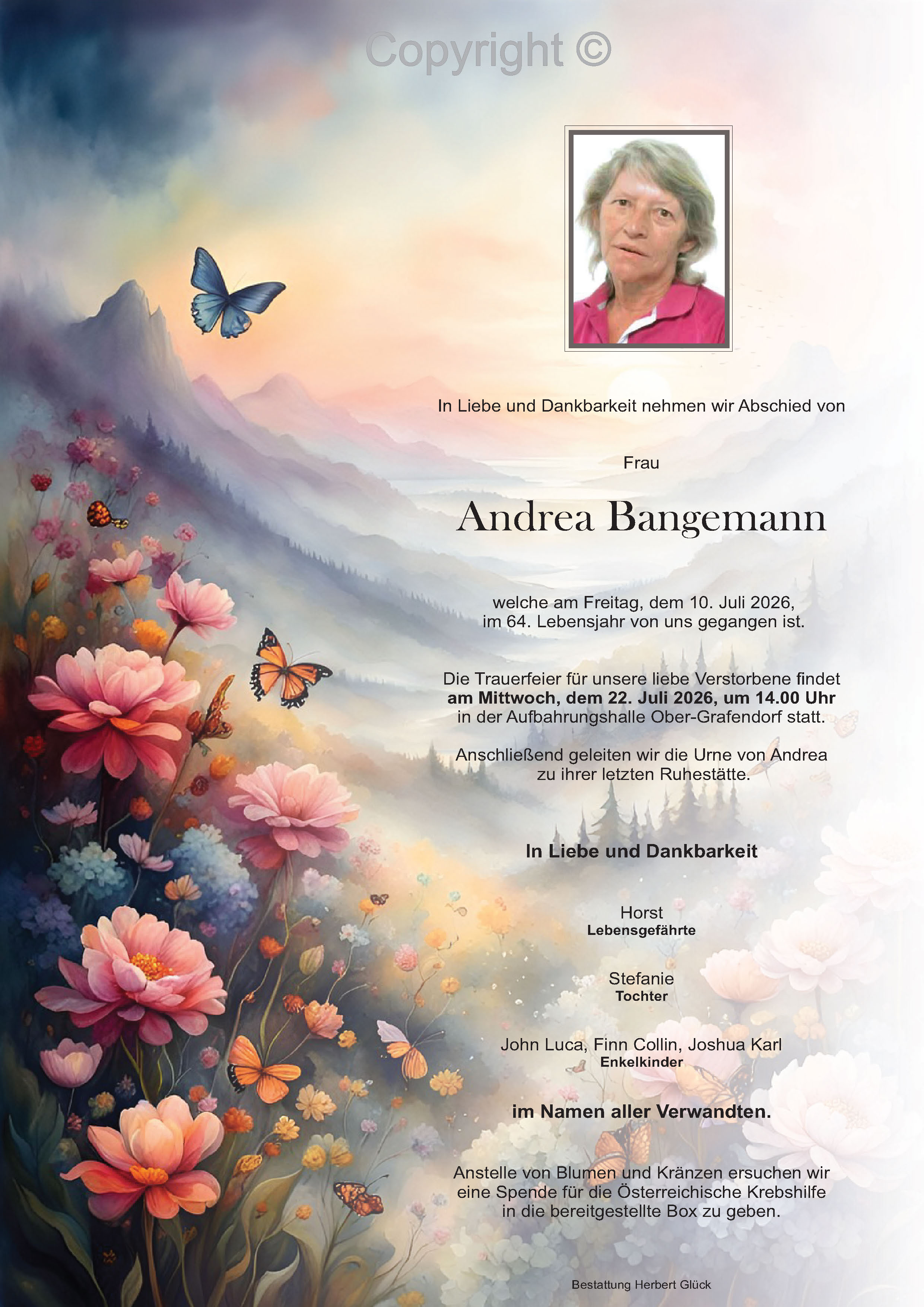 Sterbefall Andrea Bangemann