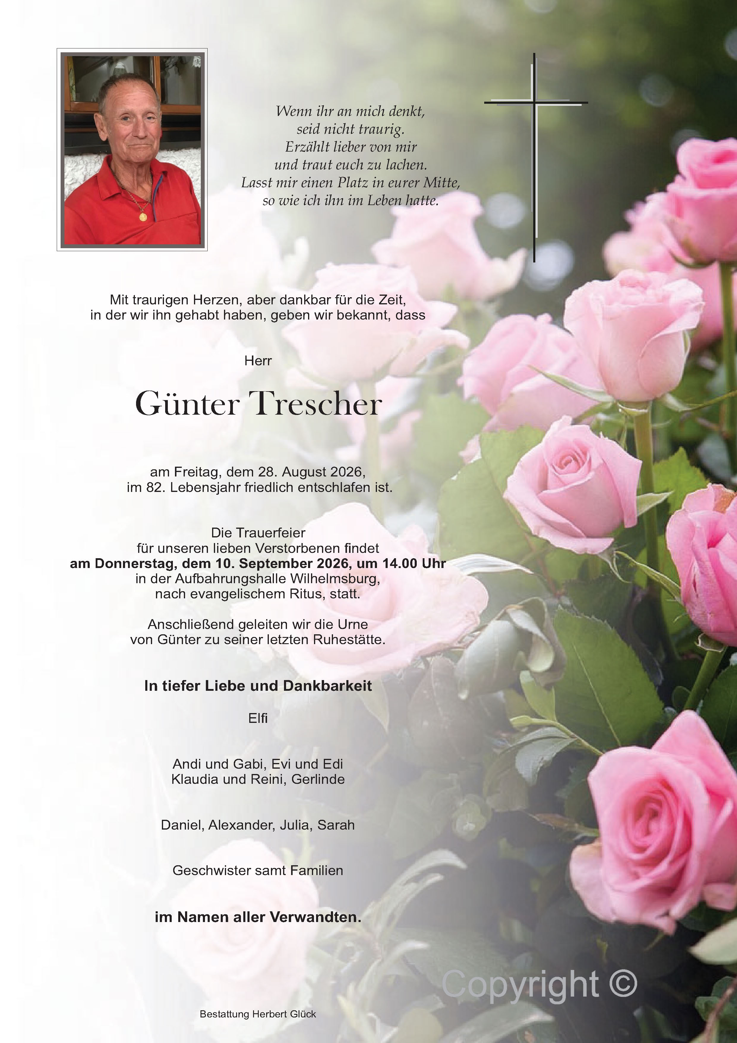 Sterbefall Günter Trescher